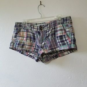 AEO Madras plaid shorties